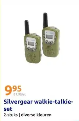 Action Silvergear walkie talkie set aanbieding