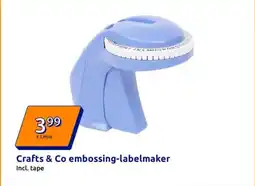 Action Crafts & Co embossing labelmaker aanbieding