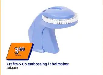 Action Crafts & Co embossing labelmaker aanbieding