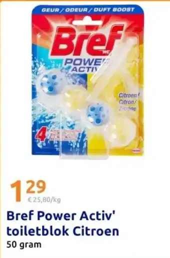 Action Bref Power Activ' toiletblok Citroen aanbieding