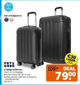 Albert Heijn 2 delige kofferset aanbieding
