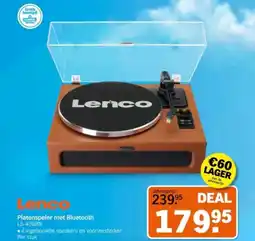 Albert Heijn Lenco Platenspeler met Bluetooth LS-430BN aanbieding