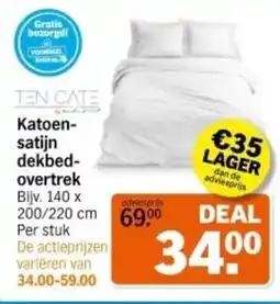 Albert Heijn Katoen satijn dekbed overtrek aanbieding