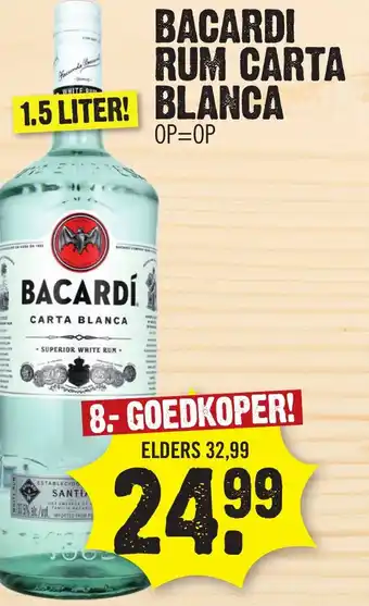Super Dirck 3 Bacardi Rum Carta aanbieding