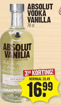 Super Dirck 3 Absolut vodka vanilla aanbieding