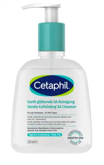 De Online Drogist Cetaphil Gentle Exfoliating SA Huidreiniger 236ML aanbieding