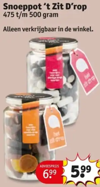 Kruidvat Snoeppot 't Zit D'rop aanbieding