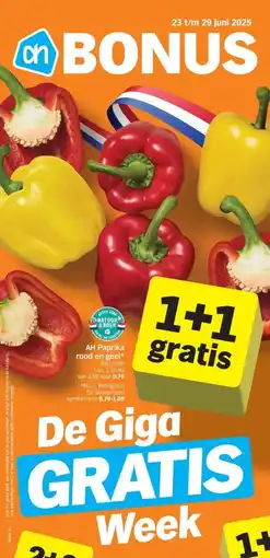 Albert Heijn AH Paprika rood en geel* Bijv. rood van aanbieding