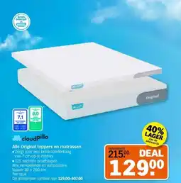 Albert Heijn Alle Original toppers en matrassen aanbieding