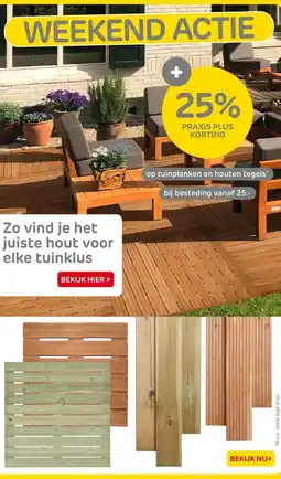 Praxis Op tuinplanken en houten tegels aanbieding