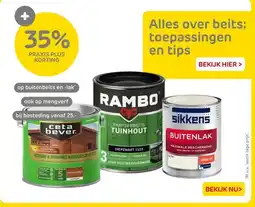 Praxis Op buitenbeits en lak aanbieding