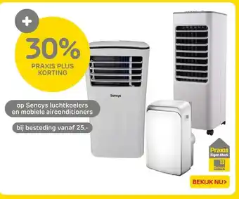 Praxis Op sencys luchtkoelers en mobiele airconditioners aanbieding