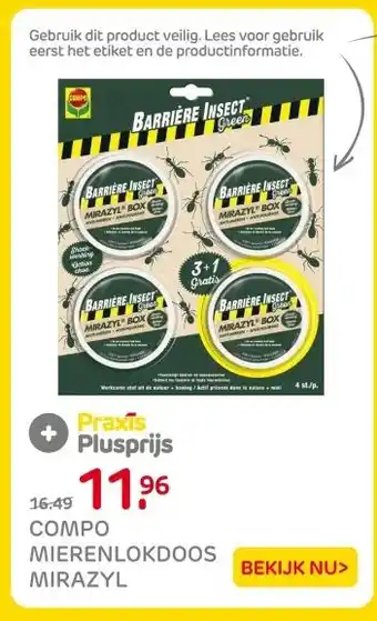 Praxis Compo mierenlokdoos mirazyl aanbieding