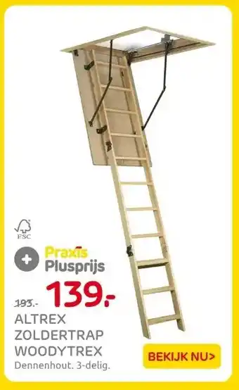 Praxis Altrex zoldertrap woodytrex aanbieding