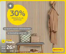 Praxis Op quanti houten lattenwanden aanbieding