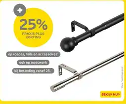 Praxis Op roedes, rails en accessoires aanbieding