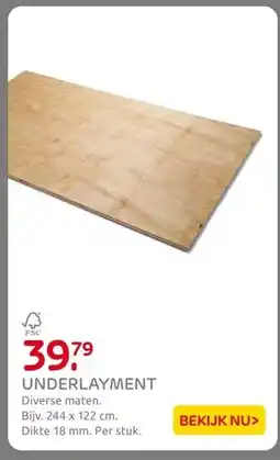 Praxis Underlayment aanbieding