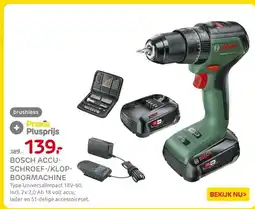 Praxis Bosch accu schroef, klop boormachine aanbieding