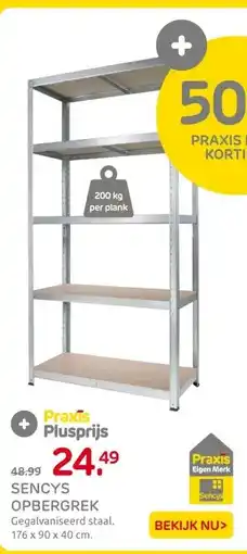 Praxis Sencys opbergrek aanbieding