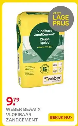 Praxis Weber beamix vloeibaar zandcement aanbieding