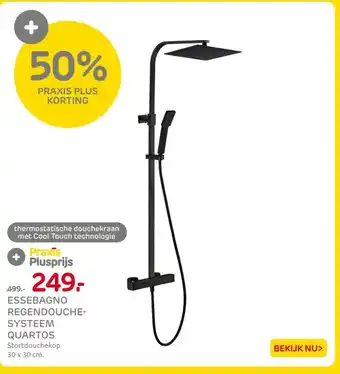 Praxis Essebagno regendouche systeem quartos aanbieding