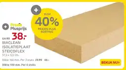 Praxis Maclean isolatieplaat steicoflex aanbieding