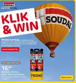 Praxis Soudal fix all high tack duopack aanbieding