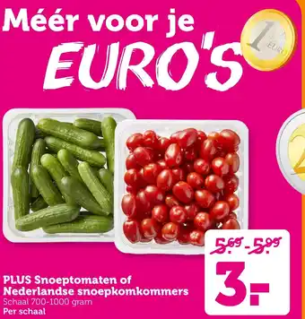 Coop Plus Snoeptomaten of Nederlandse snoepkomkommers aanbieding