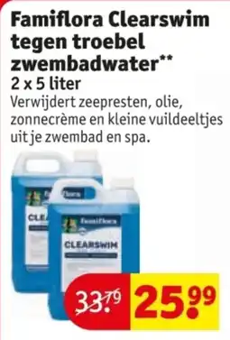 Kruidvat Famiflora Clearswim tegen troebel zwembadwater aanbieding