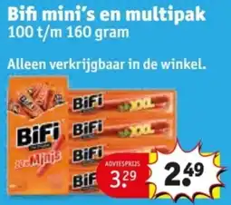 Kruidvat Bifi mini's en multipak aanbieding