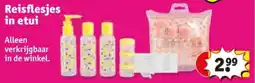 Kruidvat Reisflesjes in etui aanbieding