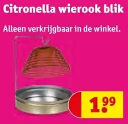 Kruidvat Citronella wierook blik aanbieding