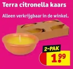 Kruidvat Terra citronella kaars aanbieding