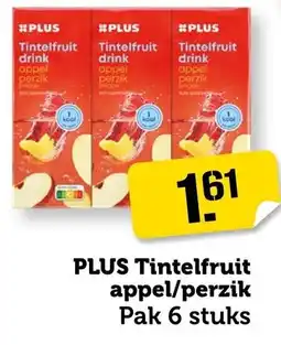 Coop Plus Tintelfruit appel/perzik aanbieding