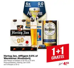 Coop Hertog Jan, Affligem 0.0% of Warsteiner Alcoholvrij aanbieding