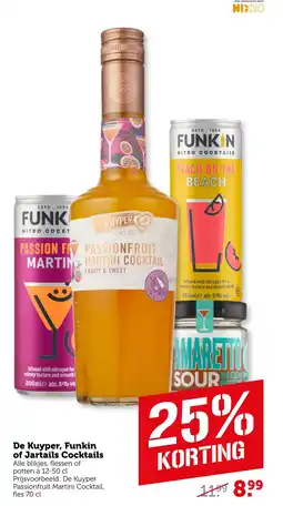 Coop De Kuyper, Funkin of Jartails Cocktails aanbieding