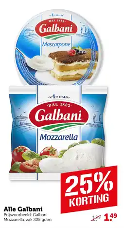 Coop Alle Galbani aanbieding