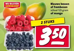 Nettorama Blauwe bessen of frambozen of mango aanbieding