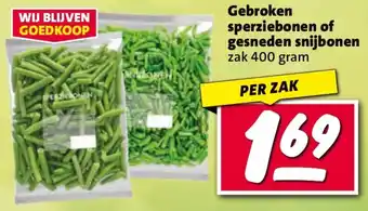 Nettorama Gebroken sperziebonen of gesneden snijbonen aanbieding