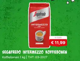 De prijshamer Segafredo intermezzo koffiebonen aanbieding
