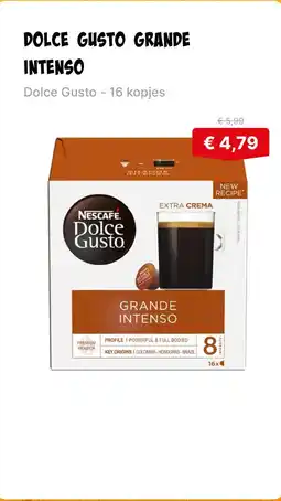 De prijshamer Dolce gusto grande intenso aanbieding