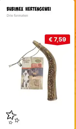 De prijshamer Bubimex hertengewei aanbieding