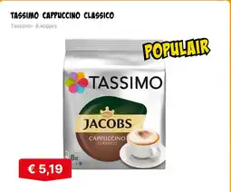 De prijshamer Tassimo cappuccino classico aanbieding