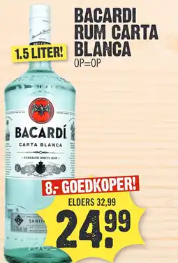 Super Dirck 3 BACARDI RUM CARTA BLANCA aanbieding