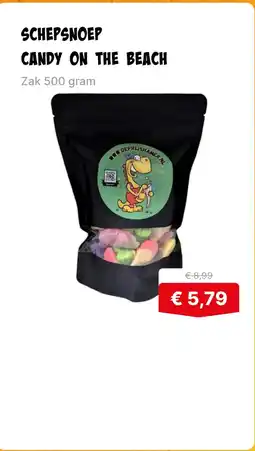 De prijshamer Schepsnoep candy on the beach aanbieding