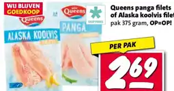 Nettorama Queens panga filets of Alaska koolvis filets aanbieding