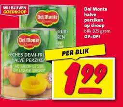 Nettorama Del Monte halve perziken op siroop aanbieding