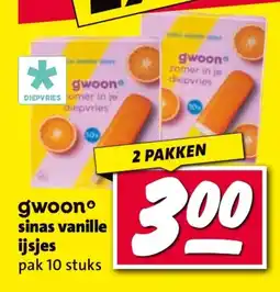 Nettorama gwoono sinas vanille ijsjes aanbieding