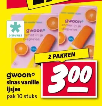 Nettorama gwoono sinas vanille ijsjes aanbieding