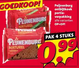 Nettorama Peijnenburg ontbijtkoek portie verpakking aanbieding